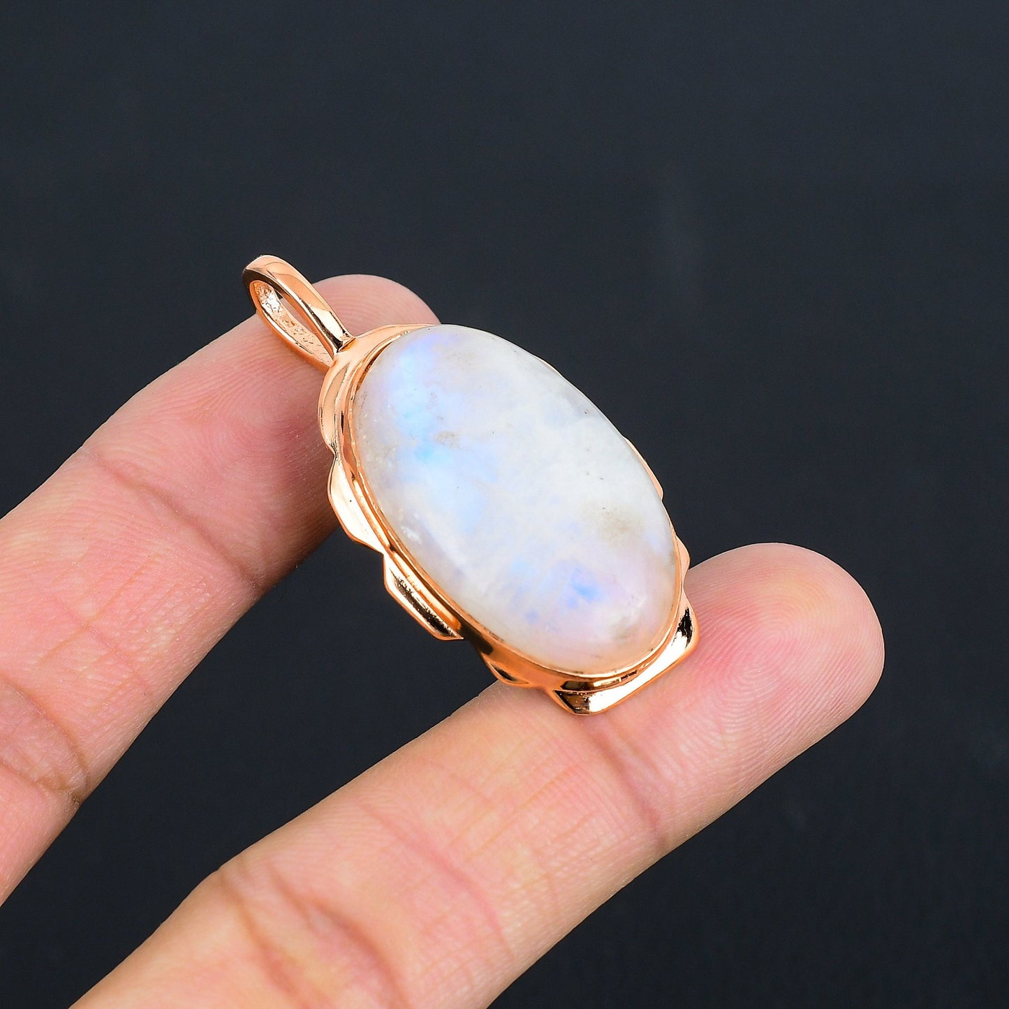 Rainbow Moonstone Gemstone Pendant