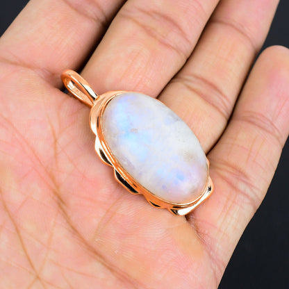 Rainbow Moonstone Gemstone Pendant