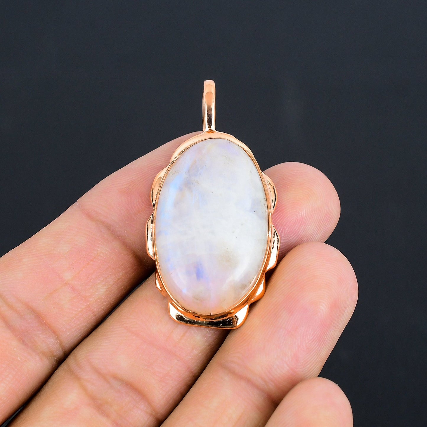 Rainbow Moonstone Gemstone Pendant