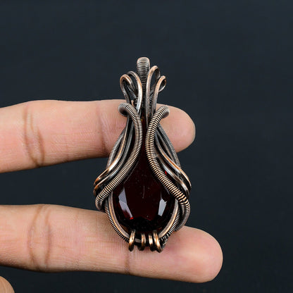 Red Garnet Gemstone Pendant