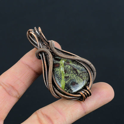 Green Bloodstone Gemstone Pendant