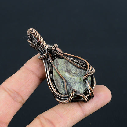 Green Bloodstone Gemstone Pendant