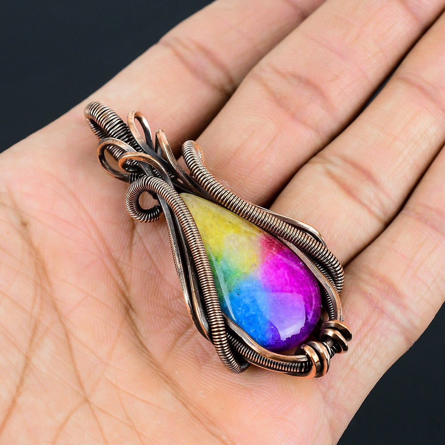 Rainbow Solar Quartz Gemstone Pendant