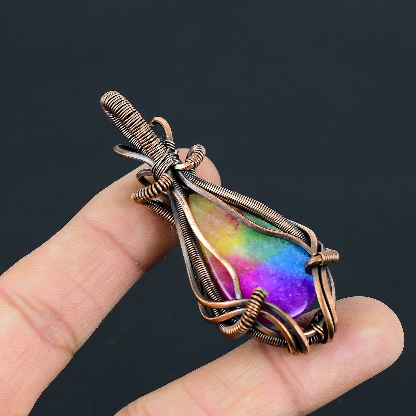 Rainbow Solar Quartz Gemstone Pendant
