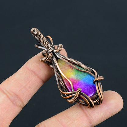 Rainbow Solar Quartz Gemstone Pendant