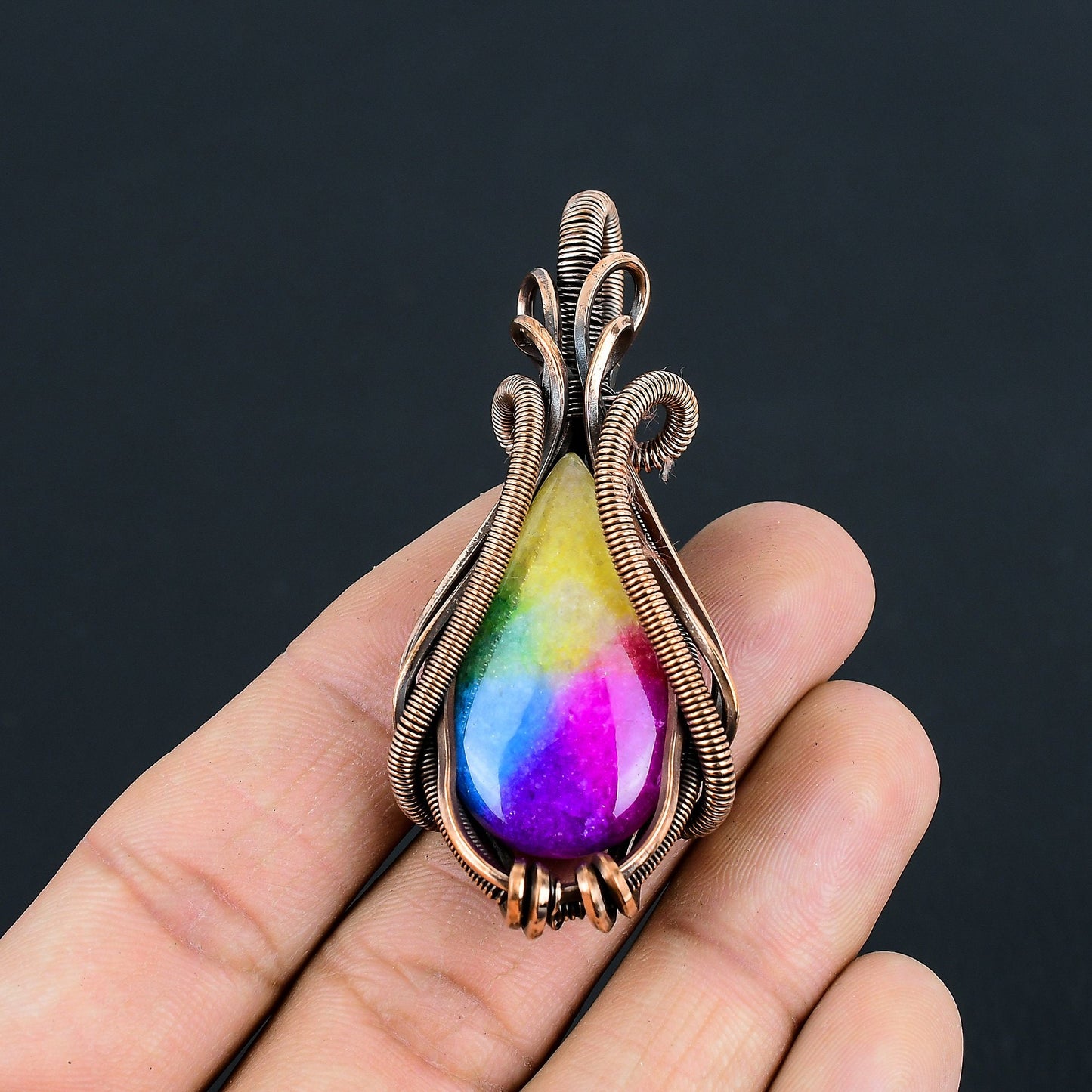 Rainbow Solar Quartz Gemstone Pendant
