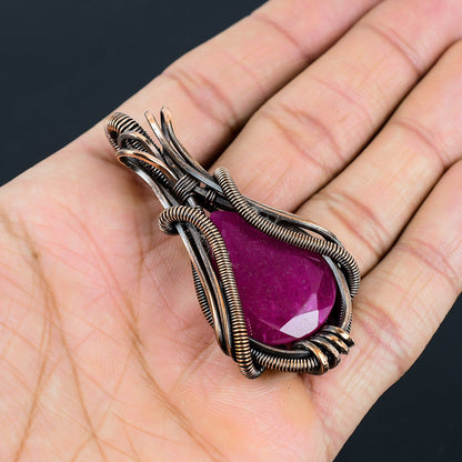 Kashmiri Red Ruby Gemstone Pendant