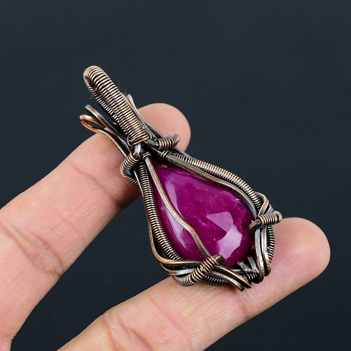 Kashmiri Red Ruby Gemstone Pendant