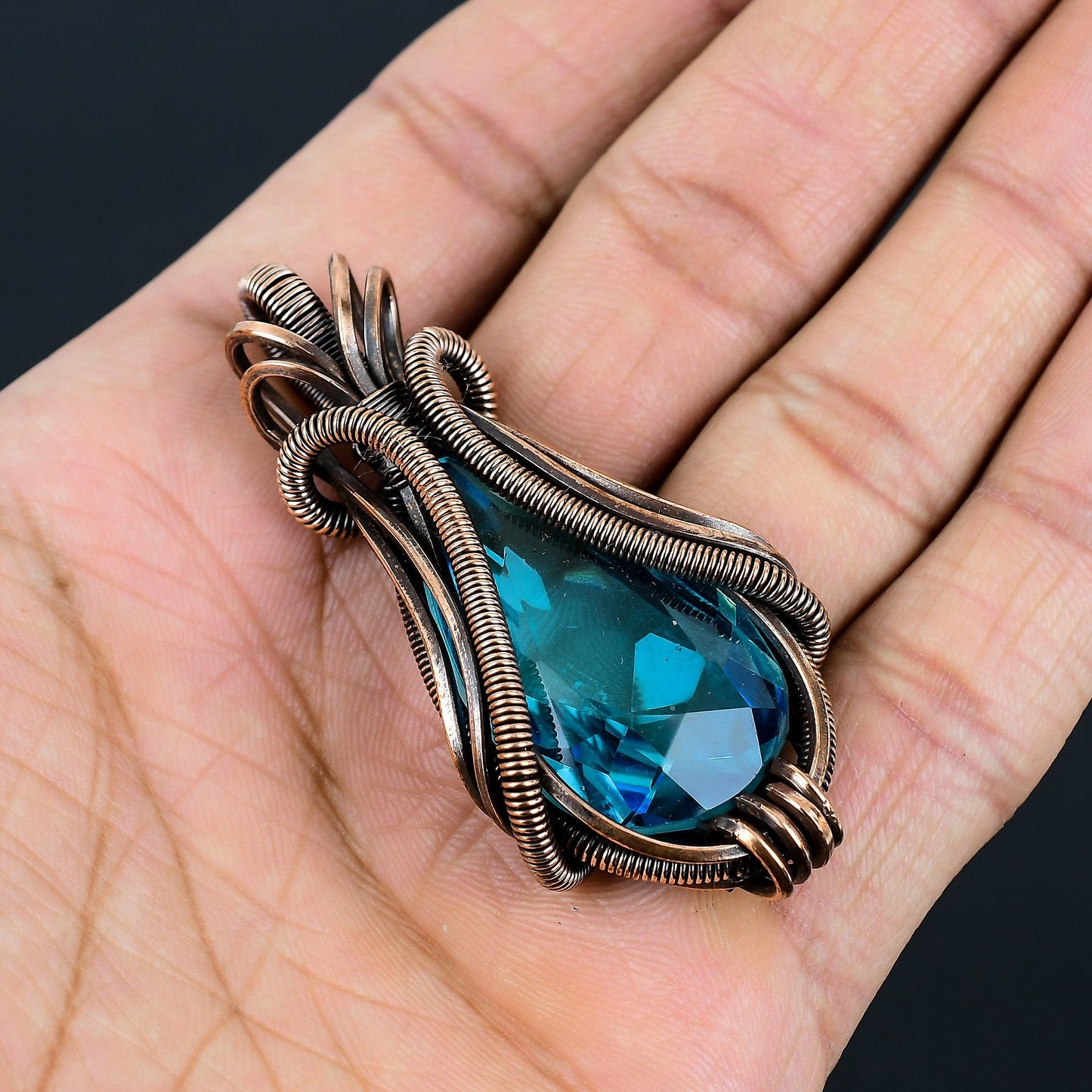 Blue Topaz Gemstone Pendant