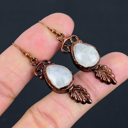 Rainbow Moonstone Gemstone Earrings