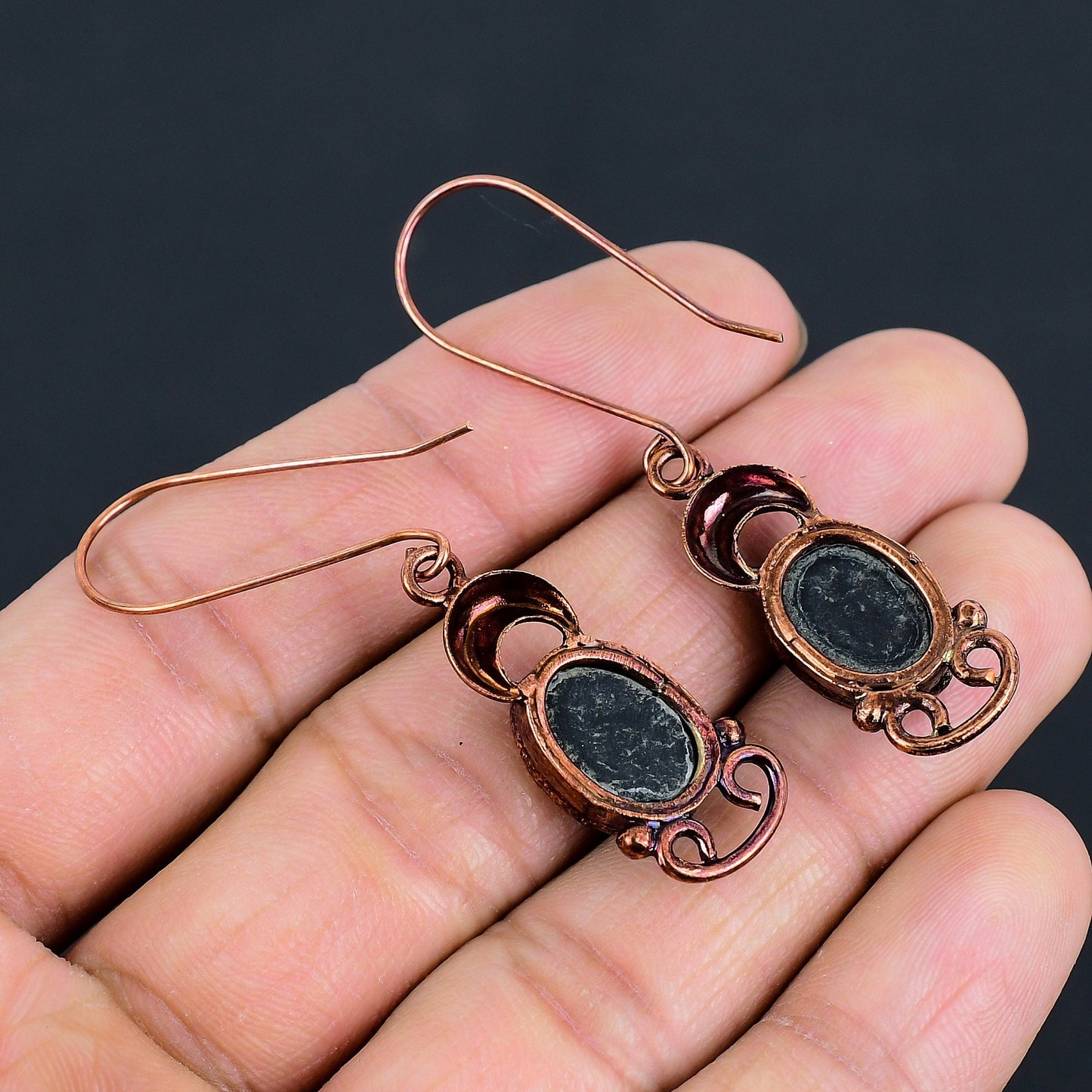 Rainbow Abalone Gemstone Dangle Earrings