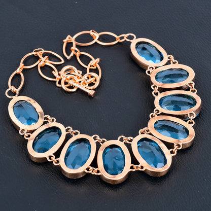 Blue Topaz Gemstone Necklace