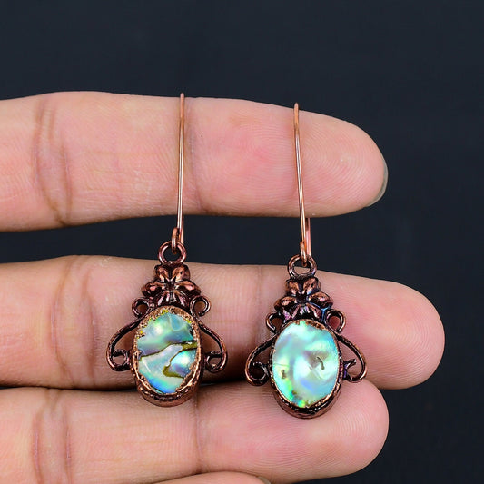Rainbow Abalone Gemstone Earrings