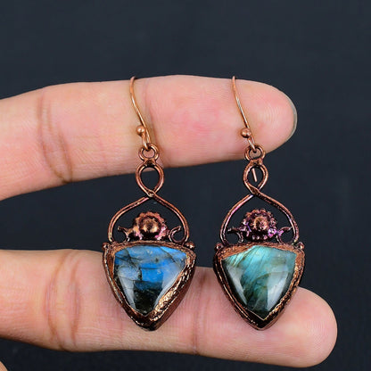 Blue Labradorite Gemstone Earrings