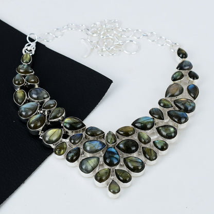 Black Labradorite Gemstone Necklace