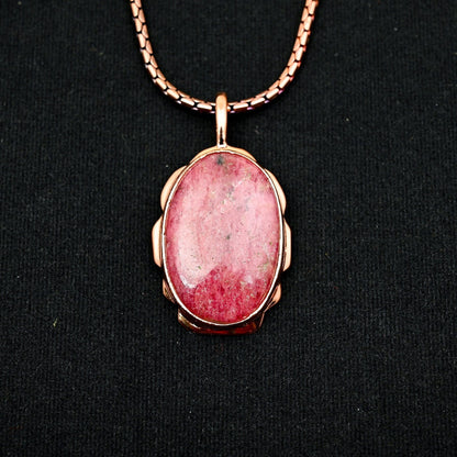 Pink Rhodonite Gemstone Pendant