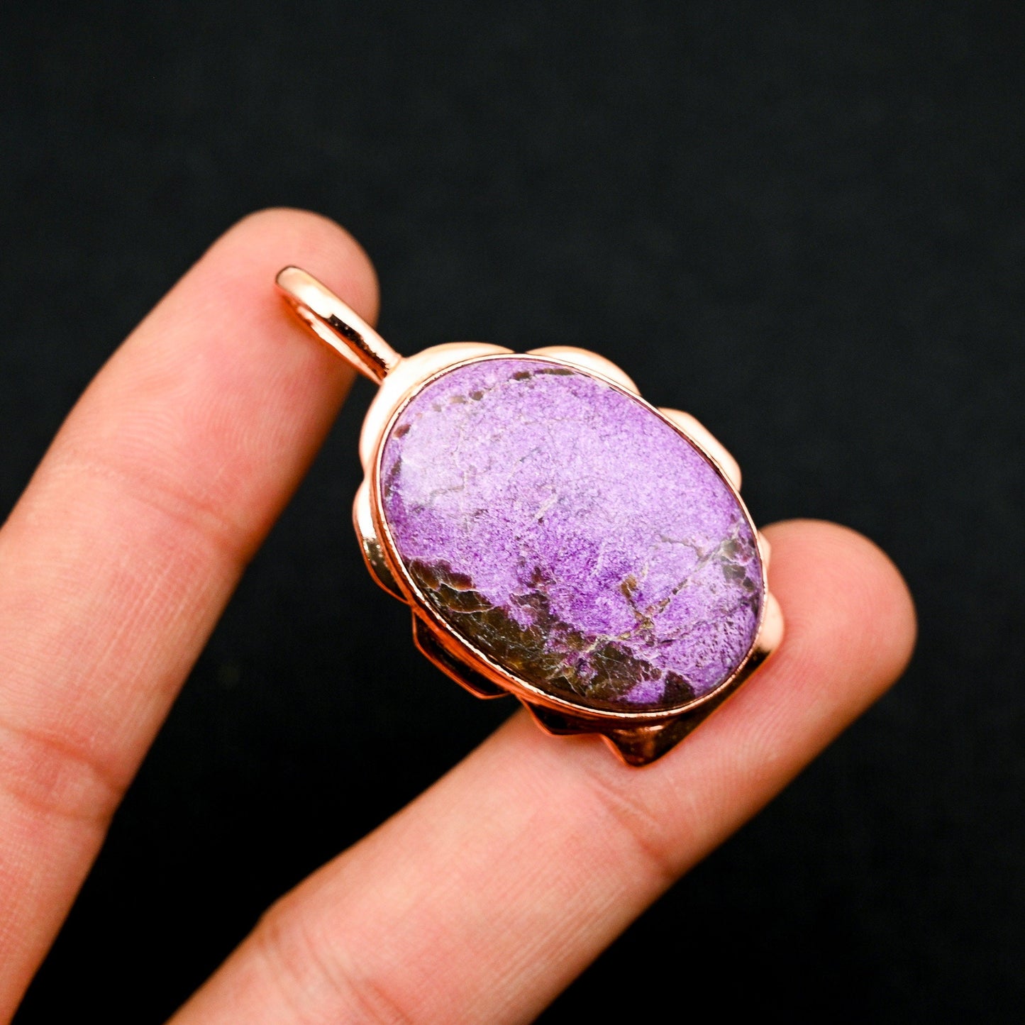 Purple Purpurite Gemstone Pendant