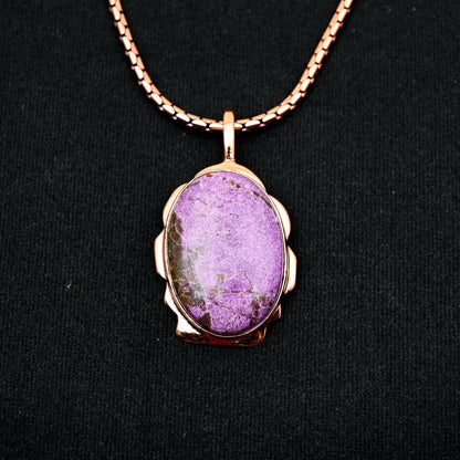 Purple Purpurite Gemstone Pendant