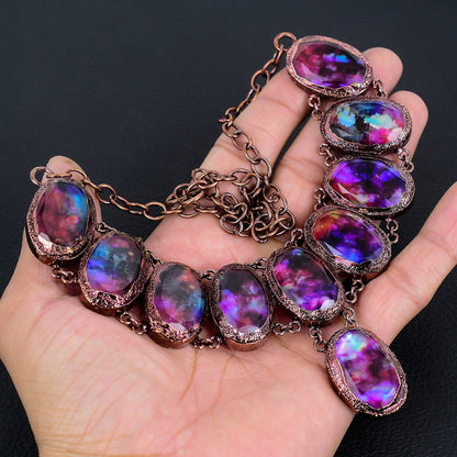 Copper Ammolite Gemstone Necklace