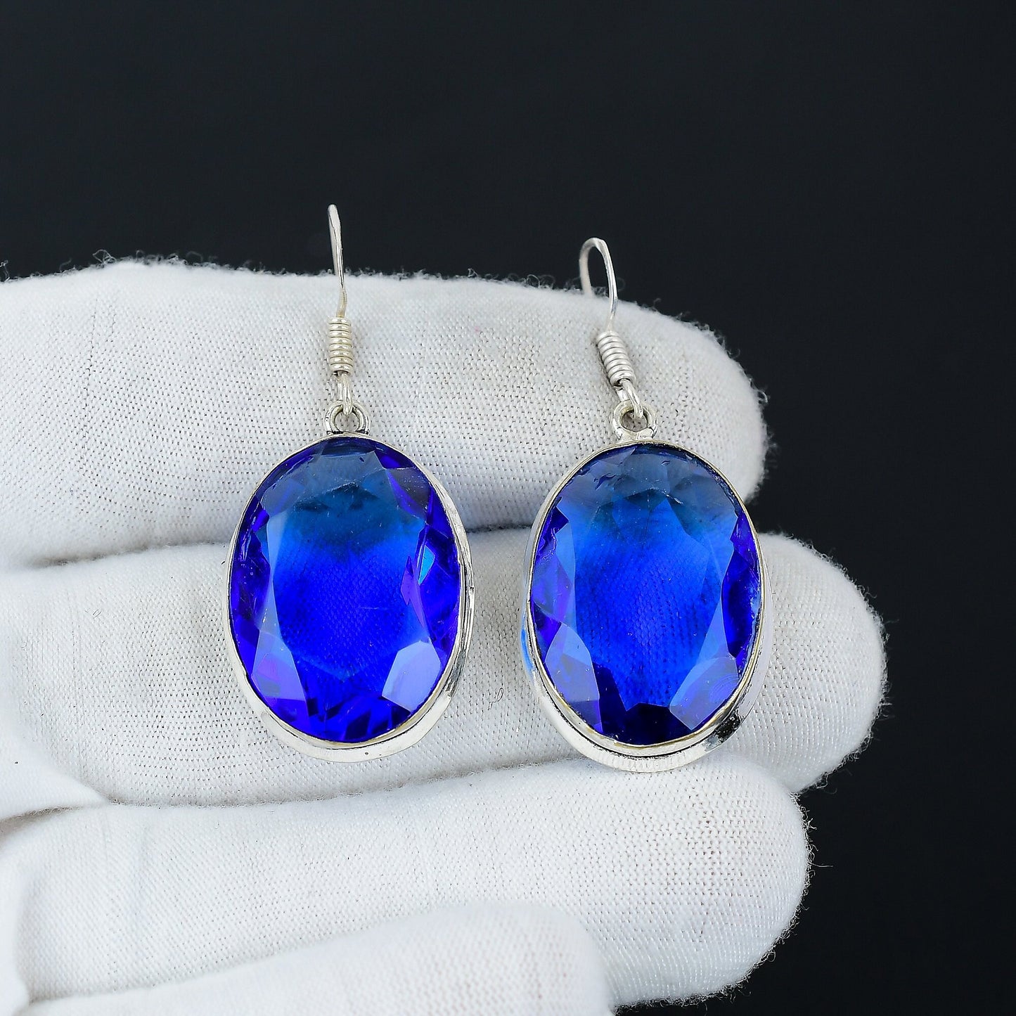 London Blue Topaz Gemstone Earrings