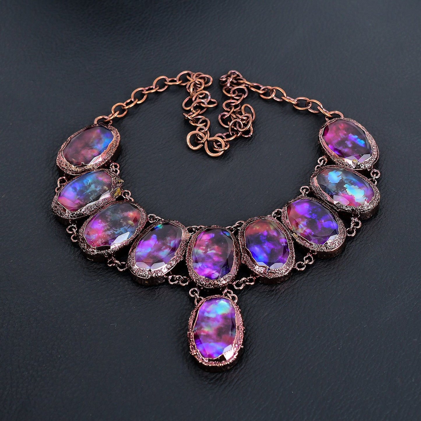 Copper Ammolite Gemstone Necklace