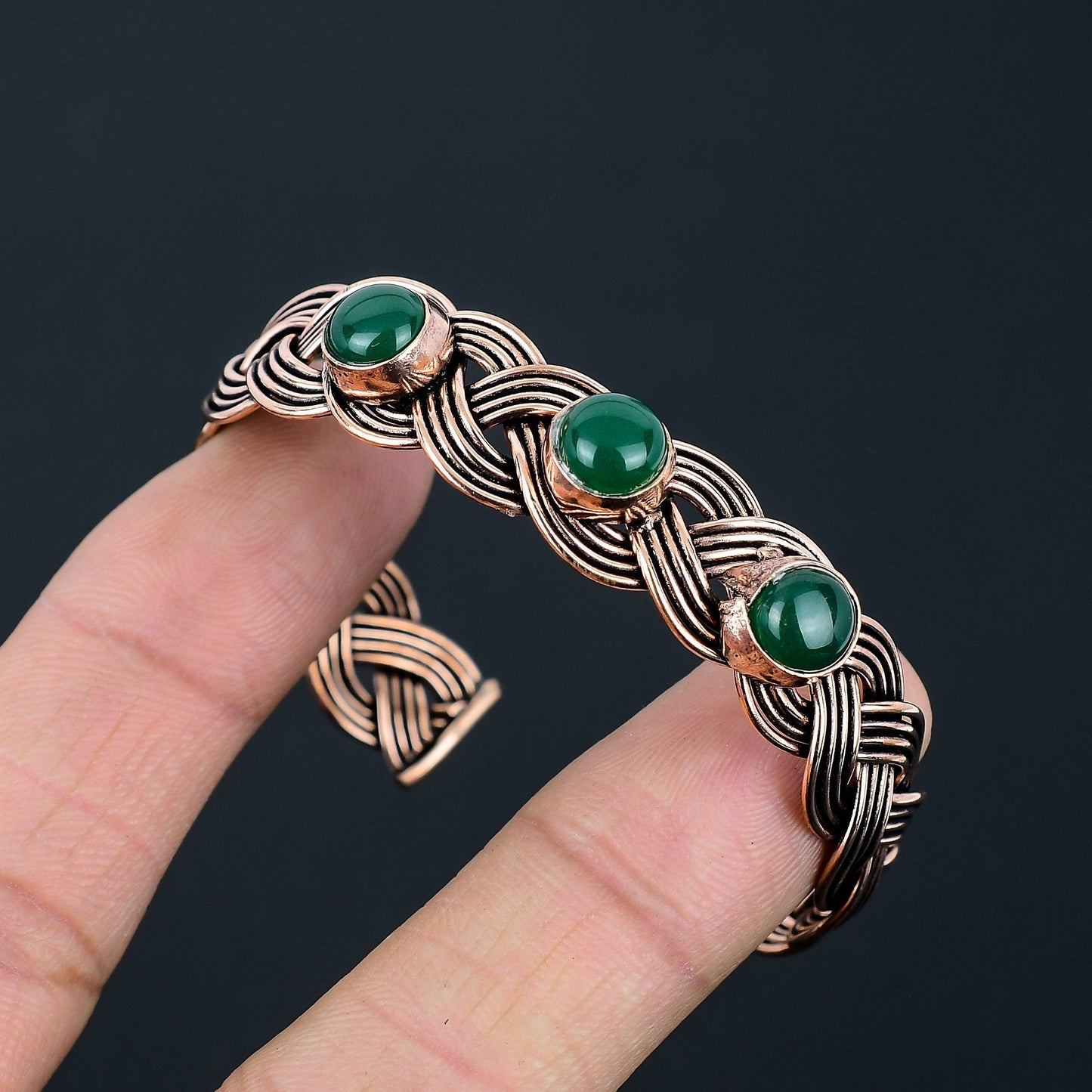 Green Onyx Gemstone Bracelet