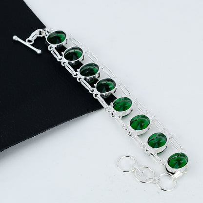 Green Tourmaline Gemstone Bracelet