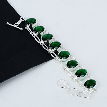 Green Tourmaline Gemstone Bracelet