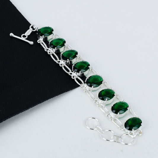 Green Tourmaline Gemstone Bracelet