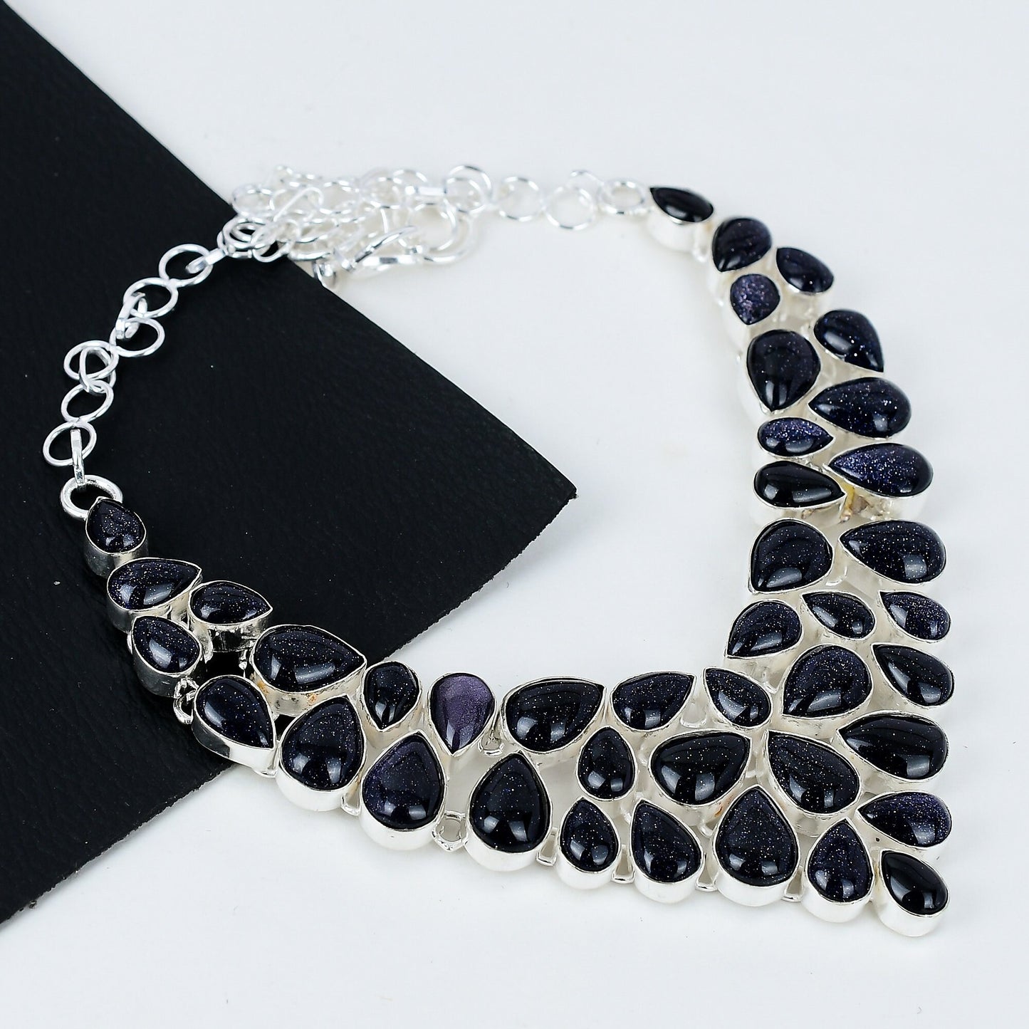 Blue Sunstone Sterling Silver Necklace