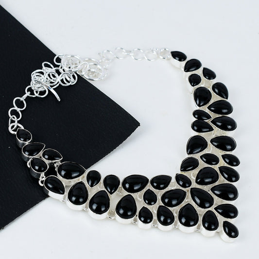 Black Onyx Gemstone Necklace