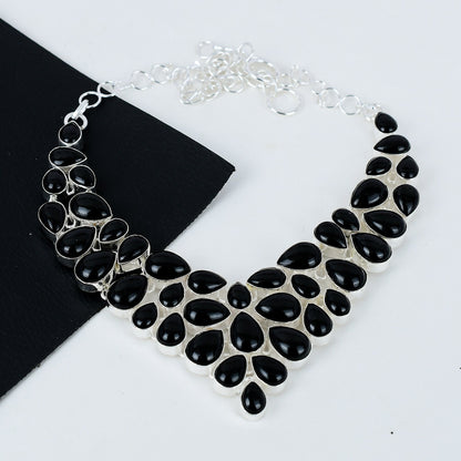 Black Onyx Gemstone Necklace
