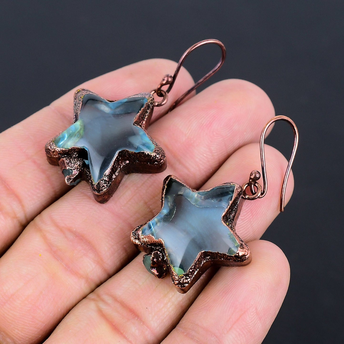 Blue Topaz Gemstone Earrings