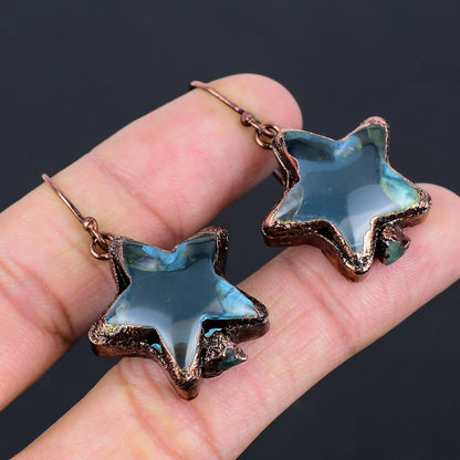 Blue Topaz Gemstone Earrings