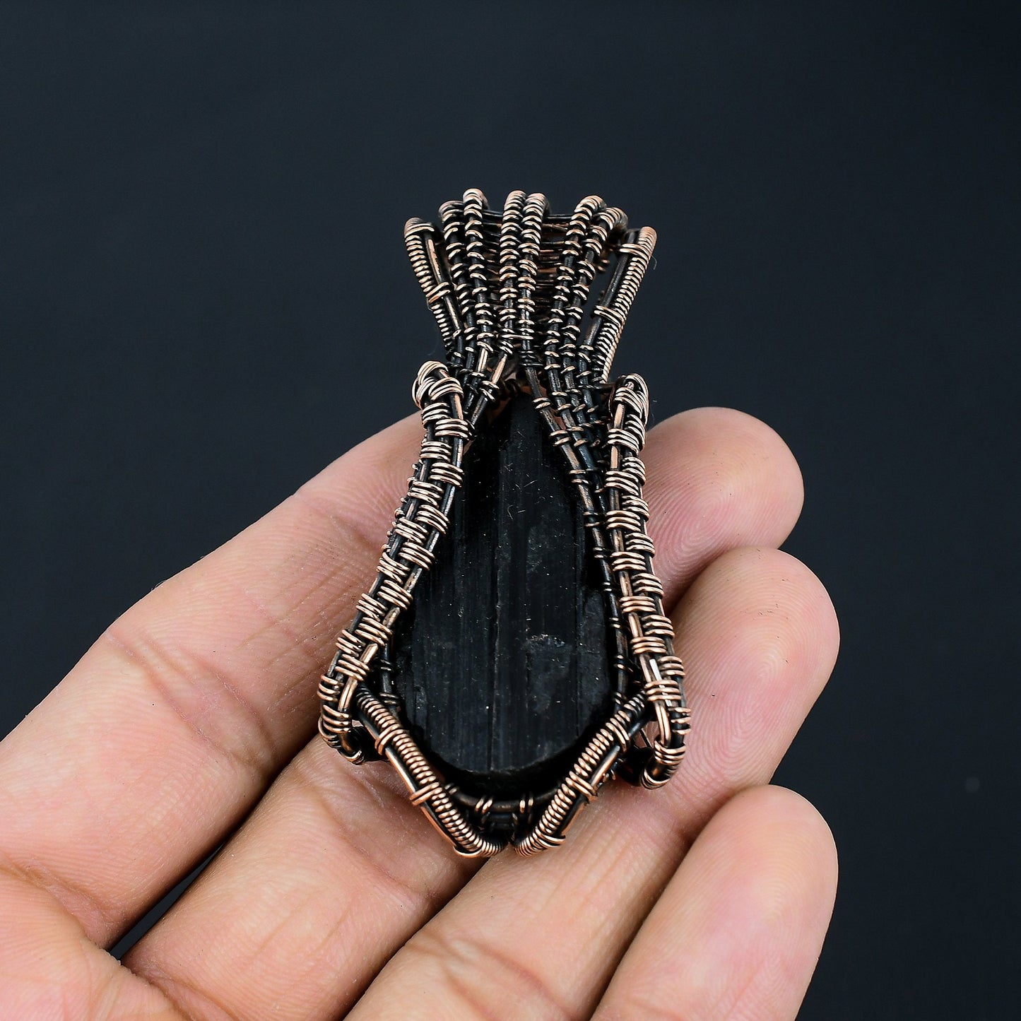 Black Tourmaline Gemstone Pendant