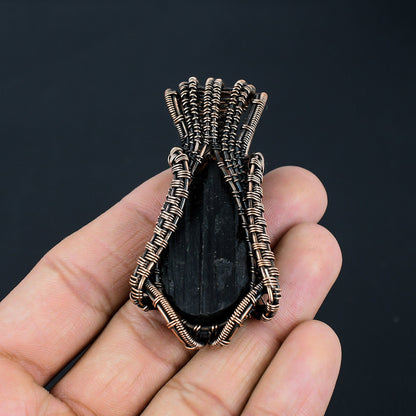 Black Tourmaline Gemstone Pendant