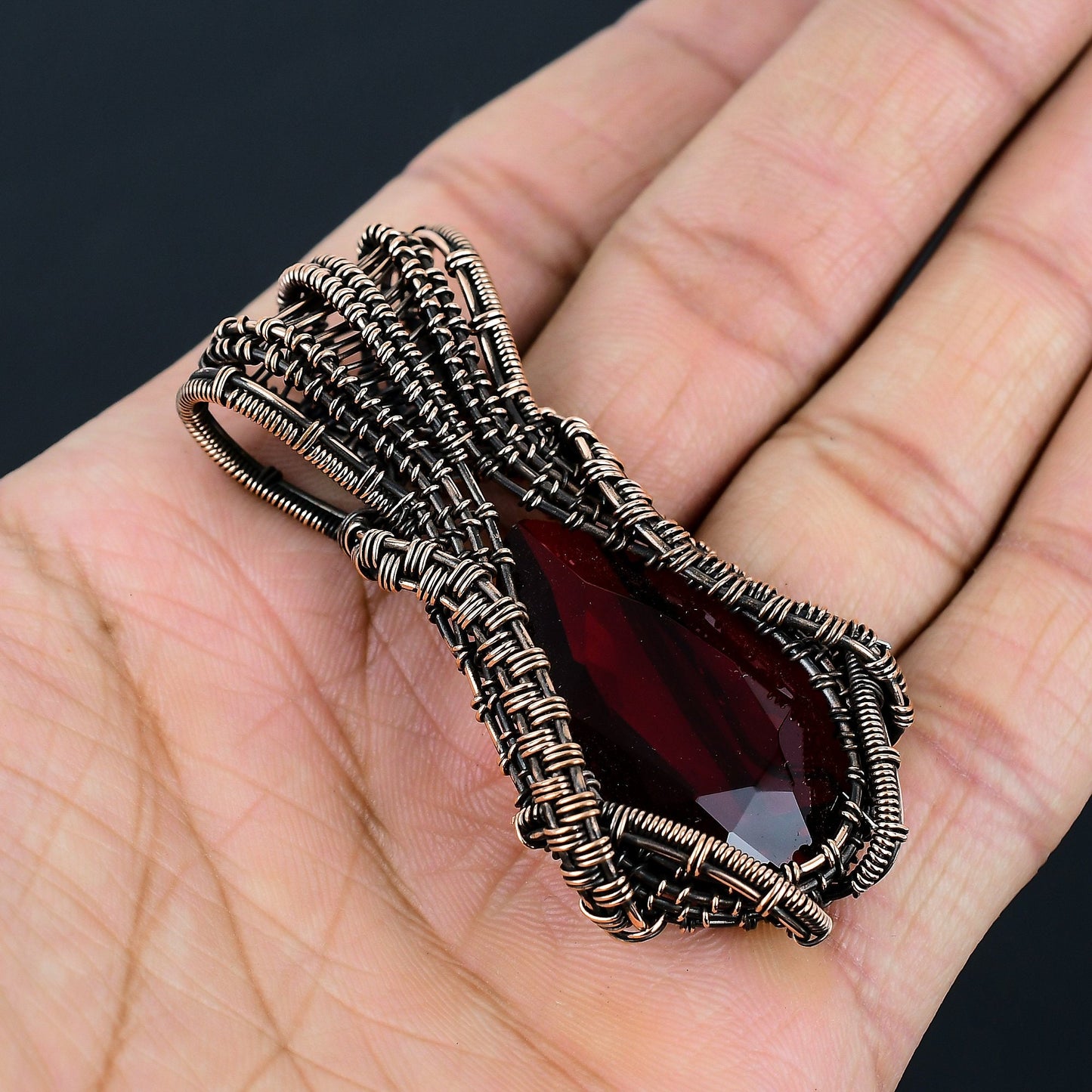 Red Garnet Gemstone Pendant