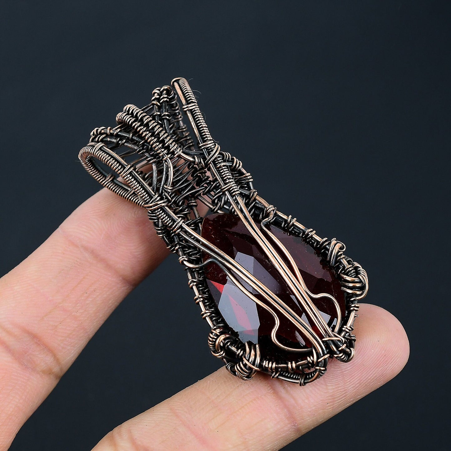 Red Garnet Gemstone Pendant