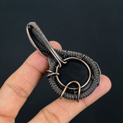 Black Obsidian Eye Gemstone Pendant