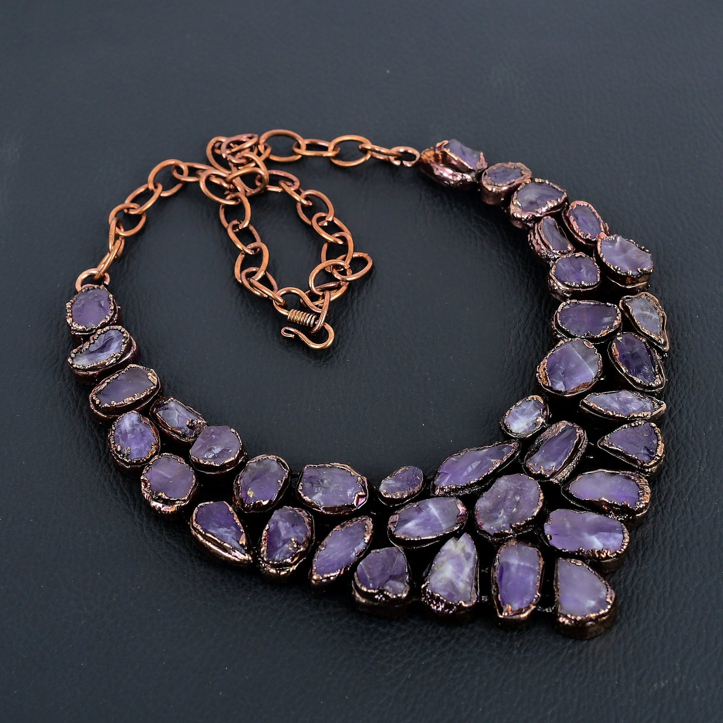 Purple Amethyst Rough Gemstone Necklace