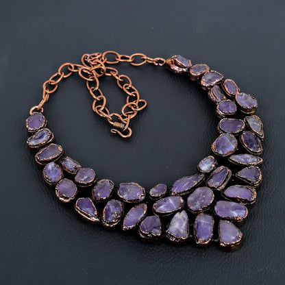 Purple Amethyst Rough Gemstone Necklace