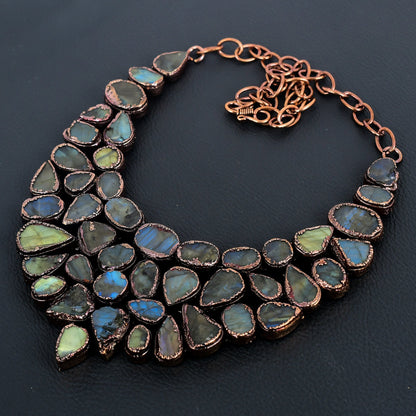 Blue-Green Labradorite Gemstone Pendant
