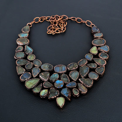 Blue-Green Labradorite Gemstone Pendant