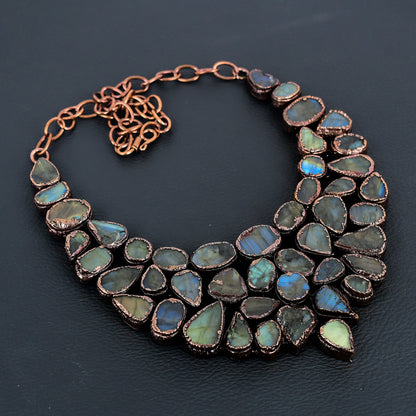 Blue-Green Labradorite Gemstone Pendant