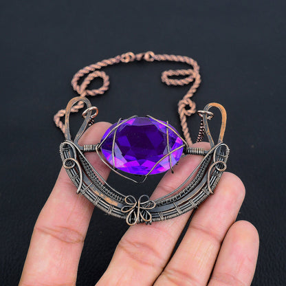 Purple Amethyst Gemstone Necklace
