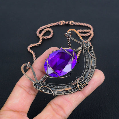 Purple Amethyst Gemstone Necklace