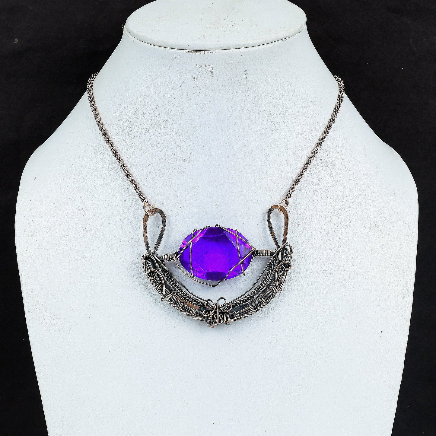 Purple Amethyst Gemstone Necklace