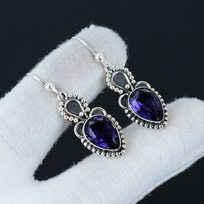 Blue Topaz Gemstone Earrings