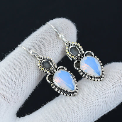 Blue Topaz Gemstone Earrings