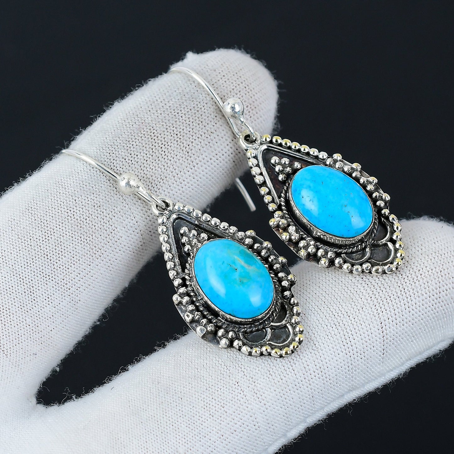 Black Onyx Dangle Earrings